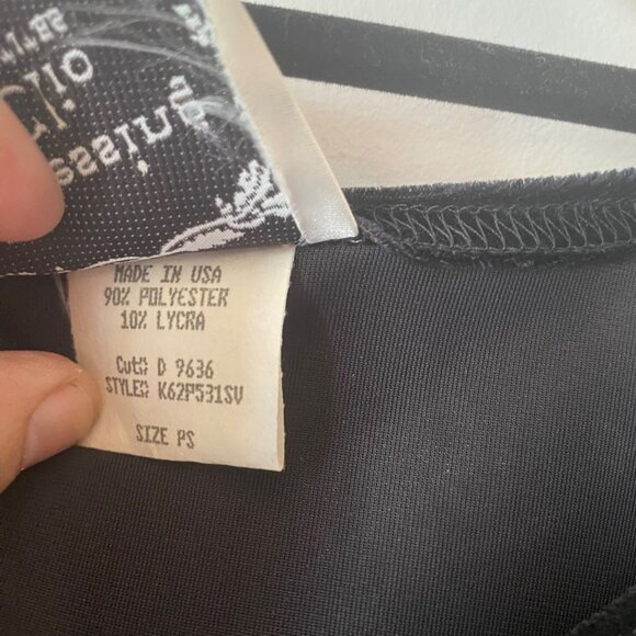 Vintage Sleeveless Black Velvet Maxi Dress Sheer Lace Whimsigoth Vamp Petite S - Picture 3 of 8